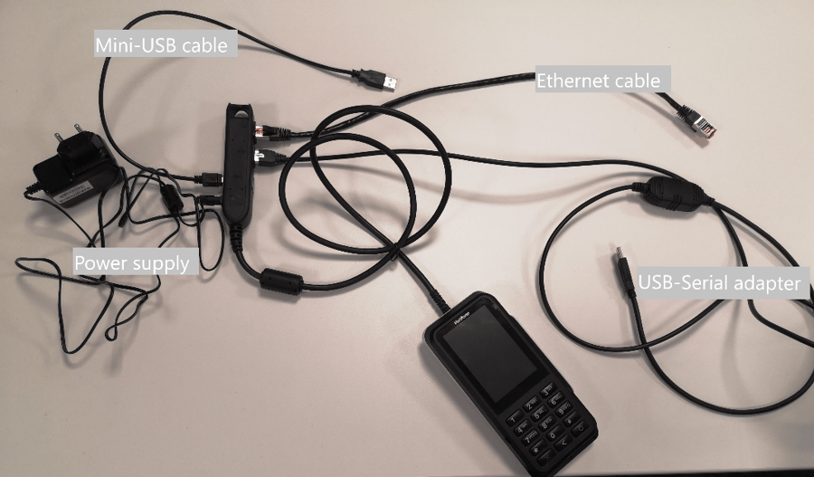 Development terminal cabling setup